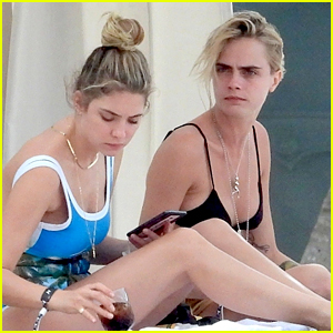Ashley Benson Relaxes at the Beach with Cara Delevingne in Tulum