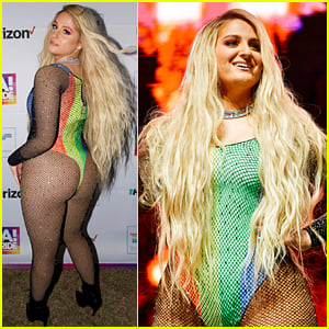 Meghan Trainor Wows in Rainbow Look at L.A. Pride