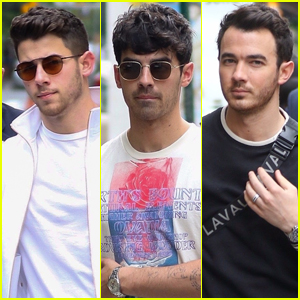 Nick, Joe, & Kevin Jonas Head to the Airport After Busy Day in NYC