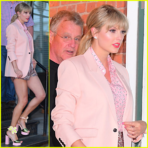 Taylor Swift Sports Cute Flower Heels for Stonewall Inn Surprise Performance