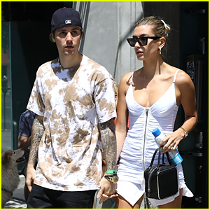 Justin & Hailey Bieber Hold Hands For Sunday Lunch