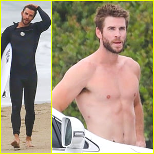 Liam Hemsworth Looks So Hot at the Beach on July 4th!