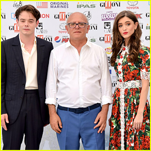 Natalia Dyer Is a Floral Beauty at Giffoni Film Festival 2019 with Charlie Heaton