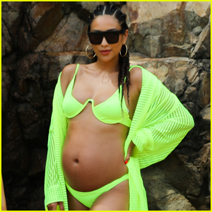 Shay Mitchell Shows Off Her Baby Bump in a Bikini!