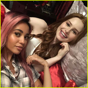 Vanessa Morgan & Madelaine Petsch Spend First Day Back On 'Riverdale' In Bed
