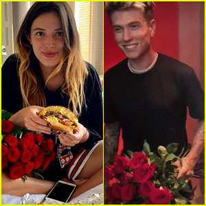Bella Thorne's Boyfriend Benjamin Mascolo Brings Her Roses & A Cheeseburger in Bed