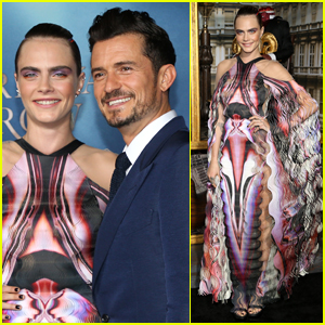 Cara Delevingne Joins Orlando Bloom at the 'Carnival Row' Premiere