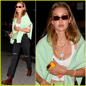 Gigi Hadid & Kendall Visser Hang Out After Dinner With Tyler Cameron