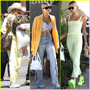 Hailey Bieber Keeps It Bright For Weekend Outings!