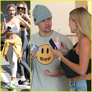 Hailey Bieber Brings Husband Justin Along For Shopping Trip to Barneys New York