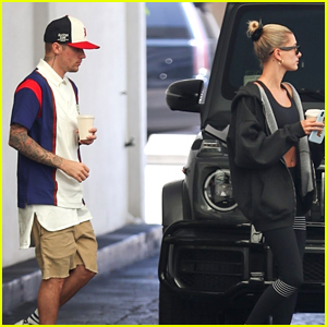 Justin Bieber Grabs Lunch with Hailey to Start Their Week