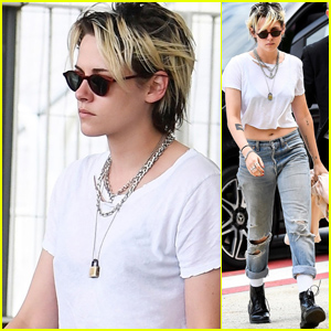 Kristen Stewart Rocks a Cool, Casual Look While Heading to Venice Film Festival