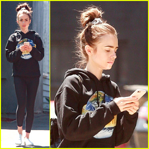 Lily Collins Hits Pilates Before Trip To Paris
