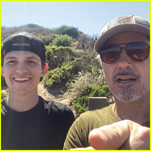Tom Holland Goes Hiking with 'Mr. Stark' (aka Robert Downey Jr.)