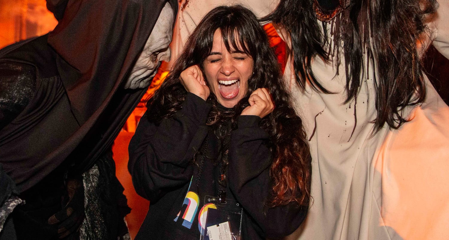 Camila Cabello Lets Out a Scream at Halloween Horror Nights