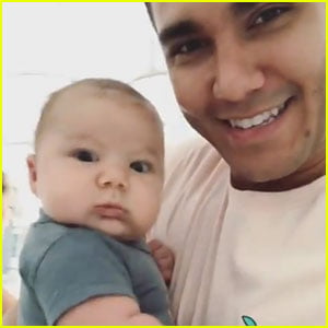 Carlos PenaVega Introduces Son Kingston to Big Time Rush's 'Music Sounds Better' (Video)