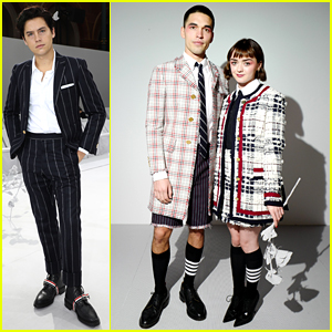 Cole Sprouse & Maisie Williams Find the Secret Garden at Thom Browne Fashion Show