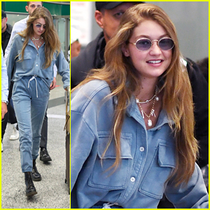 Gigi Hadid Makes Fashionable Early Arrival in Milan For Fashion Week