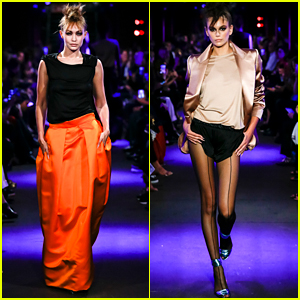 Gigi Hadid & Kaia Gerber Strut Their Stuff For 'Tom Ford' Fashion Show
