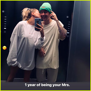 See Hailey Bieber's Anniversary Post for Justin!