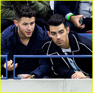 Joe & Nick Jonas Spend Their Night Off at the U.S. Open!