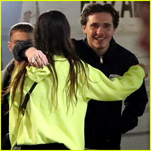 Brooklyn Beckham Hugs a Friend Outside of London Nightclub