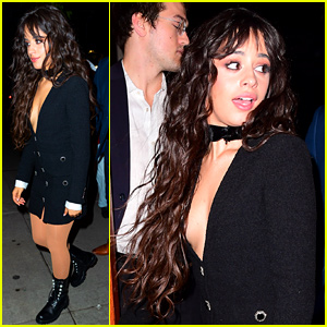 Camila Cabello Dons Black Coat Dress & Boots After 'SNL' Performance