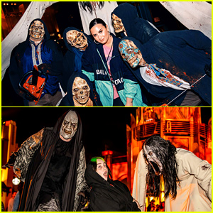 Demi Lovato & Billie Eilish Get Spooked at Universal Studios' Horror Nights!