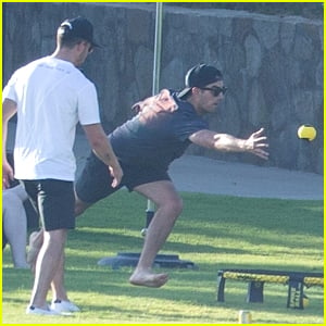 Jonas Brothers Play A Ball Game During 'Happiness Begins' Mexico Tour
