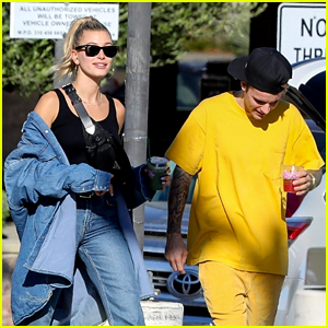 Justin Bieber Brightens Our Day in All-Yellow While Out with Wife Hailey