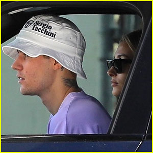 Justin Bieber & Wife Hailey Catch a Movie After Arriving Back in LA