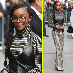 Marsai Martin Rocks Snakeskin-Print Pants for Day Out in NYC!