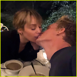 Miley Cyrus & Cody Simpson Share a Kiss Over Soup