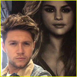 Niall Horan Snaps Pic With Selena Gomez Poster in NYC