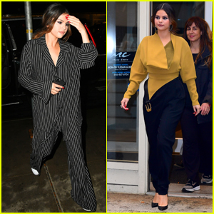 Selena Gomez Wears Silk Pajamas for Dinner in NYC