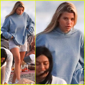 Sofia Richie Hits the Beach for a Sunset Meditation Session