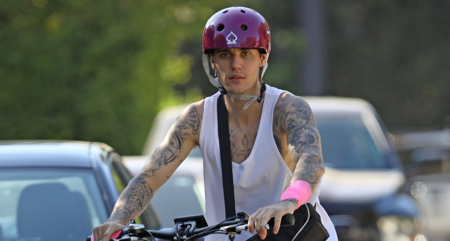 Justin Bieber Treats Himself to a Bike Ride After Hosting Trick-or-Treaters