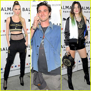 Bella Thorne & Jacob Elordi Support Cara Delevingne at PUMA x Balmain Launch Party