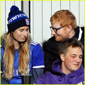Ed Sheeran & Wife Cherry Seaborn Cheer On Ipswich Football Team