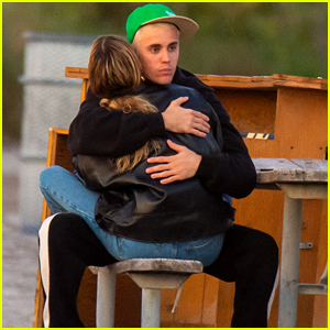 Justin & Hailey Bieber Cuddle Up at Hailey's Photoshoot in Florida