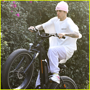 Justin Bieber Does Some Tricks On His Motorbike in LA
