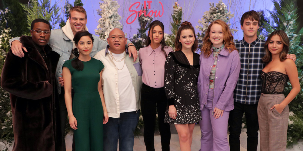 Mitchell Hope Kisses Kiernan Shipka at ‘Let It Snow’ Photocall!