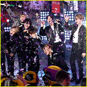 BTS Ring In 2020 With Purple Confetti During 'New Year's Rockin' Eve 2020' in NYC