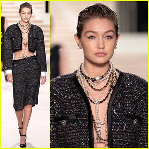 Gigi Hadid Dazzles At The Chanel Metiers d'art Fashion Show in Paris