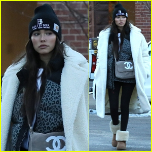 Madison Beer Bundles Up While Shopping in Aspen