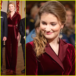 Princess Elisabeth of Belgium Was Wrapped Up In Red For A Christmas Concert With Her Family
