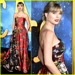 Taylor Swift Looks Stunning in Red Floral Dress at 'Cats' NYC Premiere!