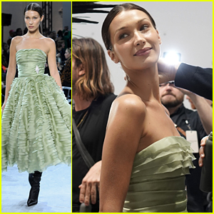Bella Hadid Looked Like a Southern Belle in a Ruffled Dress at Alexandre Vauthier Haute Couture Show in Paris