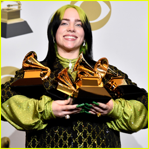 Billie Eilish Poses with All of Her Trophies After the Grammys 2020!