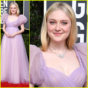 Dakota Fanning Looks So Glam in Her Lilac Gown For Golden Globes 2020